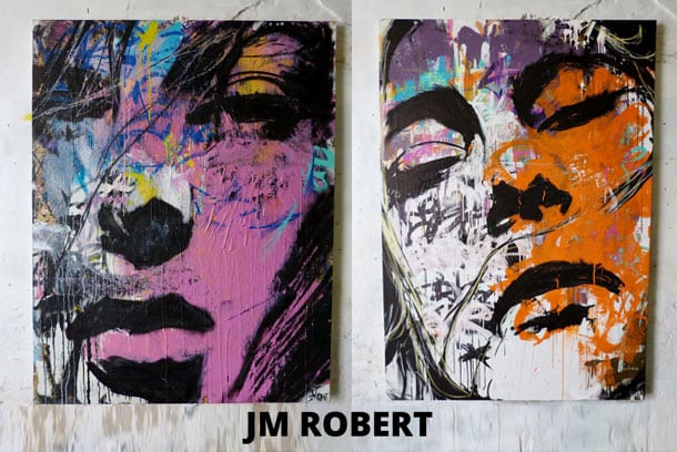 jm-robert-urbain-art,-tableau-portrait-graffiti