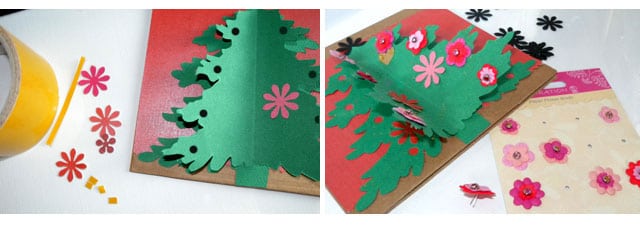 réalisation carte de voeux, noel fetes scrapbooking