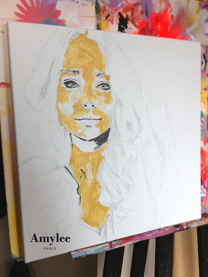 tableau peinture portrait amylee paris