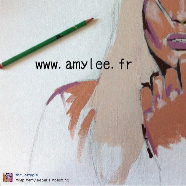 art tableau peinture portrait amylee