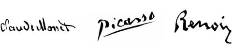 signature picasso renoir