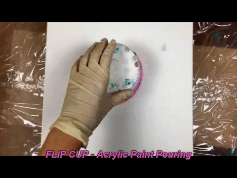 Art abstrait facile : technique du pouring et de la ficelle