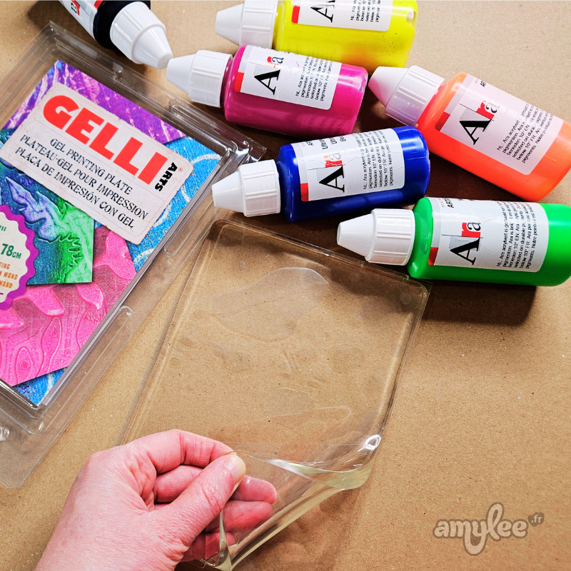 gelli print plaque artiste