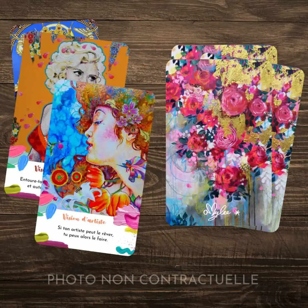 Cartes oracles, affirmations positive artistes entrepreneur, creatif confiance